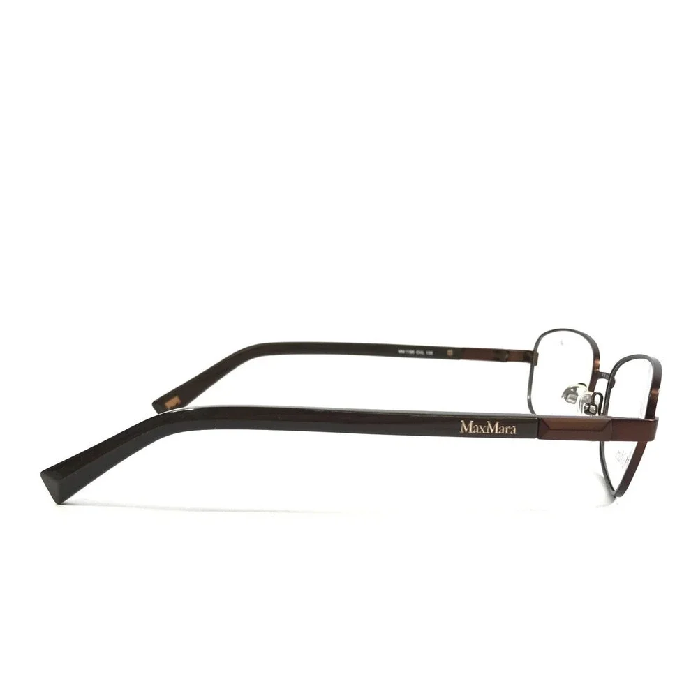 MaxMara Eyeglasses Frames MM1186 OVL Dark Brown Oval Wire Rim 52-16-135